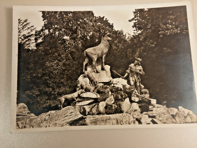 Antike Fotokarte 1937 - Hubertusgruppe Berlin Tiergarten, Foto Hans Hartz
