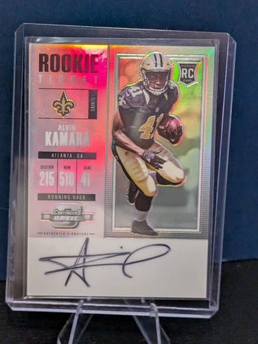 2017 Panini Contenders Optic Rookie Ticket Autograph Alvin Kamara #113