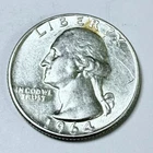 1964 Washington Quarter 90% Silver Very Fine Details #4354