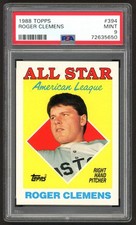 1988 TOPPS ROGER CLEMENS #394 ALL STAR BOSTON RED SOX THE ROCKET PSA 9 MINT