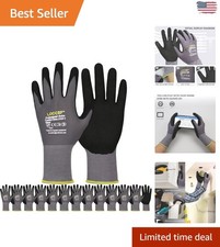 Seamless Knit Nylon  Nitrile Work Gloves - 12 Pairs, Perfect for Professionals