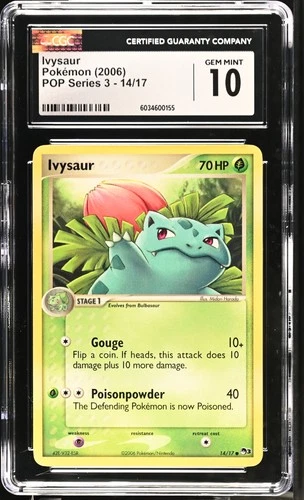 2006 POP Series 3 #14/17 Ivysaur CGC 10