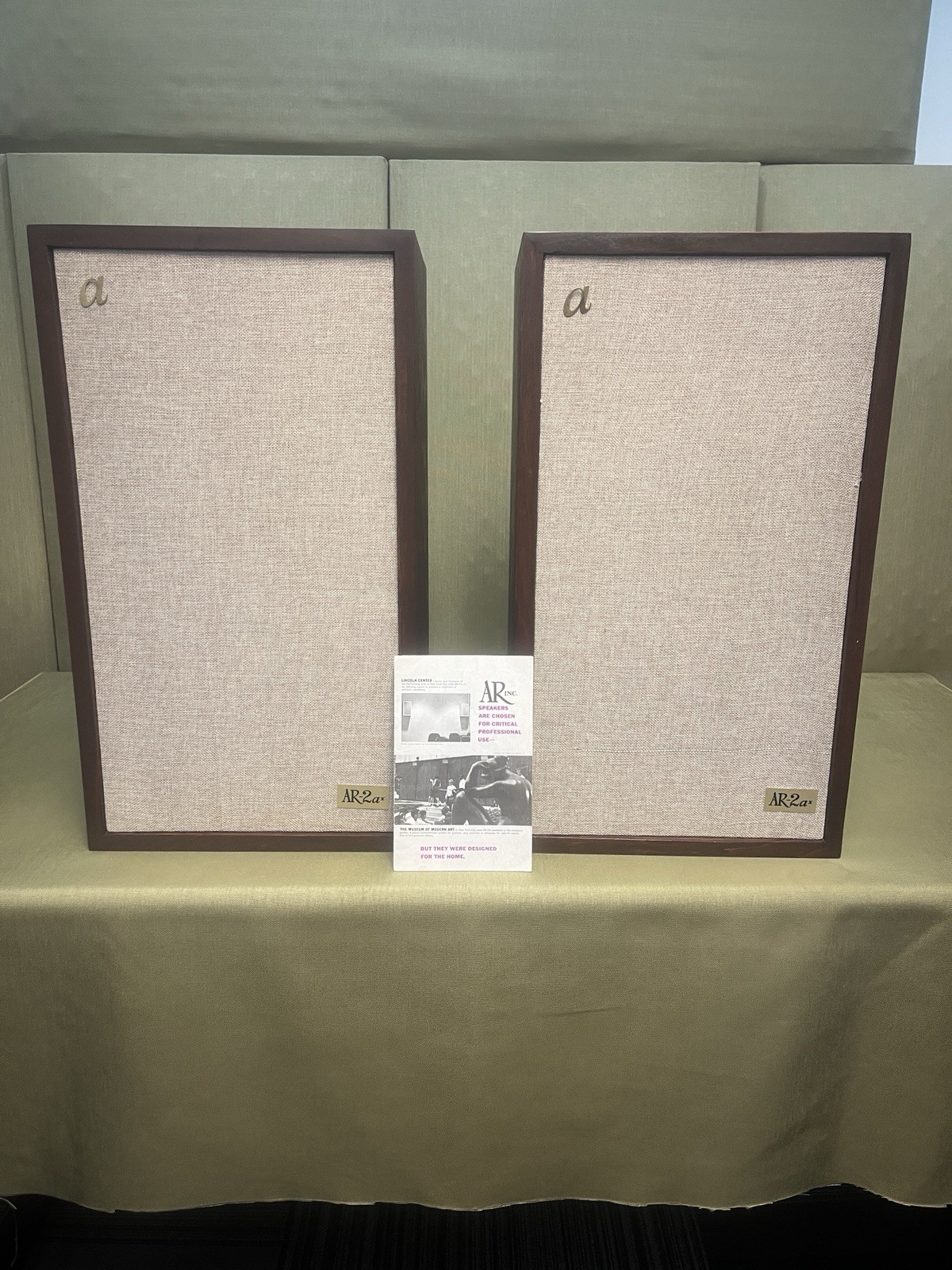 Acoustic Research AR2AX Speakers New Pots New Grill Cloth Professionally Replace