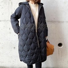 Women's Hooded Coat Loose Long Sleeve Winter Warm Thicken Jacket Casual Outwear