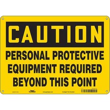 Condor 466P35 Safety Sign, 10 In Height, 14 In Width, Polyethylene, Horizontal