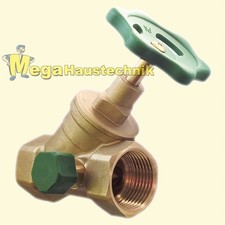 Schrägsitzventil aus Messing mit Entleerung Freistromventil Ventil mit Handrad