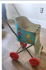 1950s Tin Doll Stroller