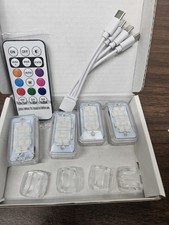 4 Pk of LED SAFETY LIGHT . Clip On. Remote Control and USB Charger.