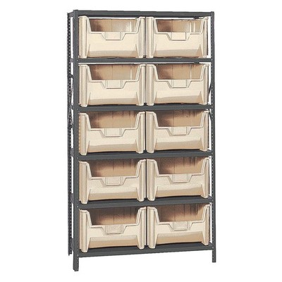 Quantum Storage Systems - QSBU-700IV - 6 Shelf Open Unit W/10 Ivory Bins