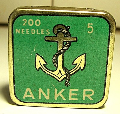 Pub Box Grammophon Nadeln ANKER 1930 Needles Tin Phono Nadeldose C24