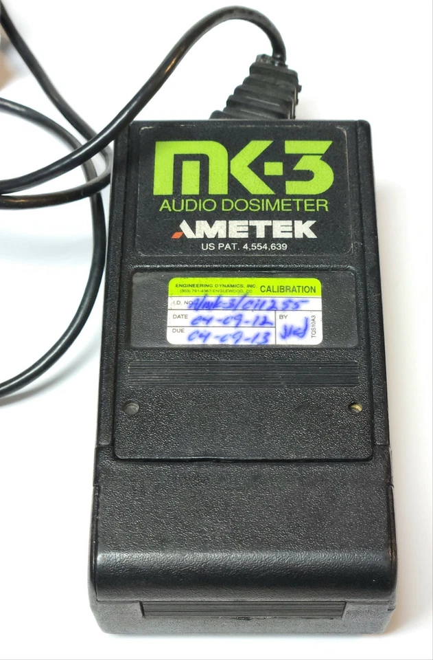 DOSÍMETRO DE AUDIO AMETEK MK-3 Monitor de sonido de ruido de decibelios Foto 2 de 4