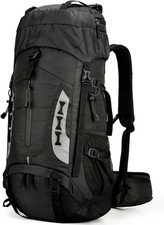 75L Hiking Backpack with Rain Cover Waterproof Camping Backpack Shoes Warehouse