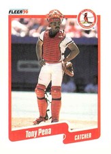 1990 Fleer #256a Tony Pena