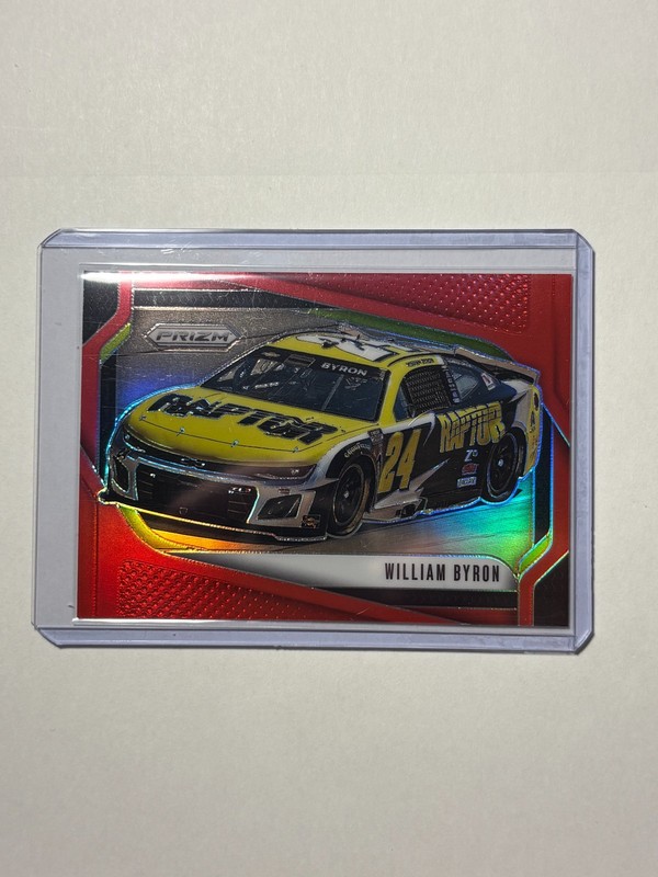 William Byron 2025 Panini Prizm NASCAR Rides Red Prizm #/249