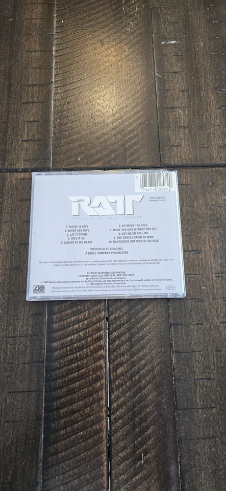 Ratt – Invasion Of Your Privacy CD 1985 Atlantic Records Foto 4 de 4