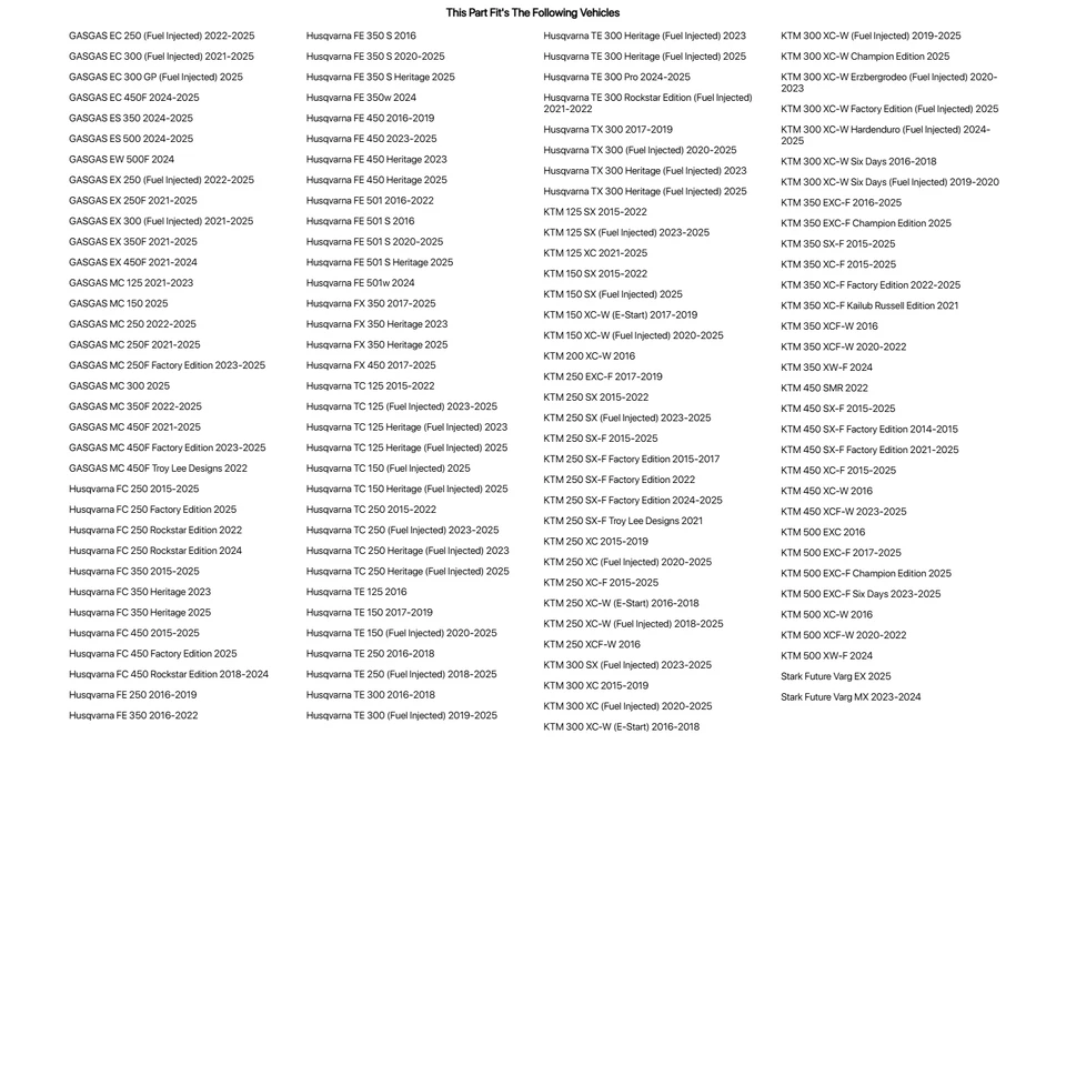 Buje de motocicleta Tusk Impact - blanco delantero para HUSQVARNA TE 250i inyección de combustible 2018-23 Foto 2 de 2