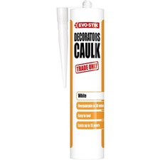 Evo-Stik Decorators Caulk White C20 Flexible Filler Paintable Sealant Gap Fill