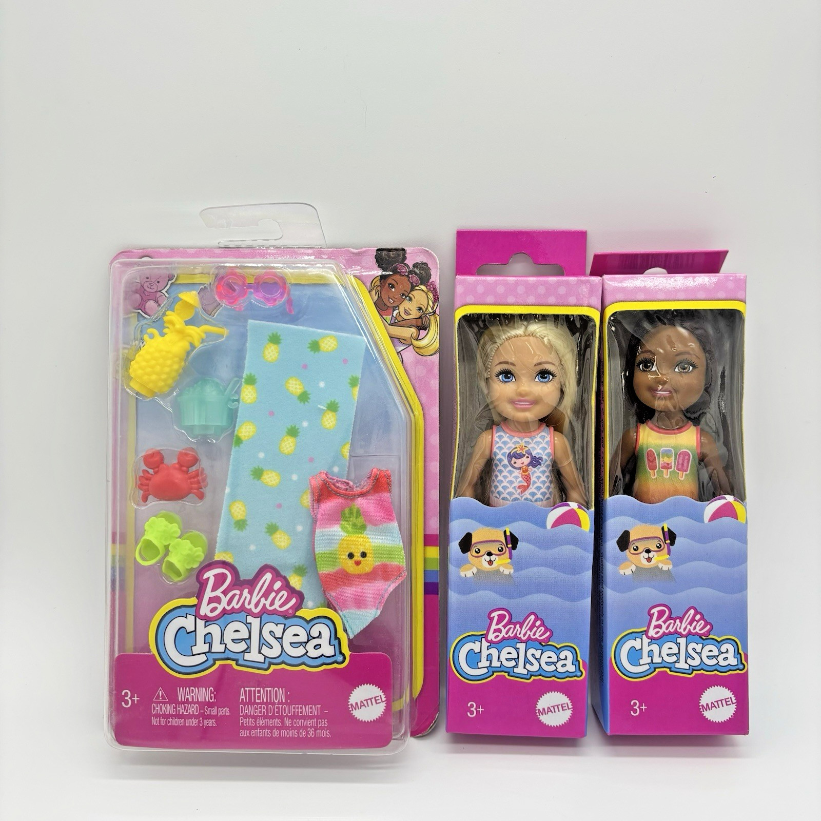 Barbie Chelsea Friends Dolls Blonde & Brunette 5.5