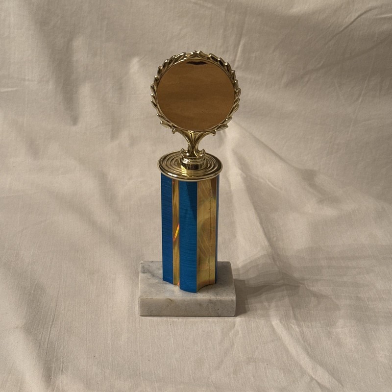 1 Sports Trophy Award / Marble Base / Gold Blue colors