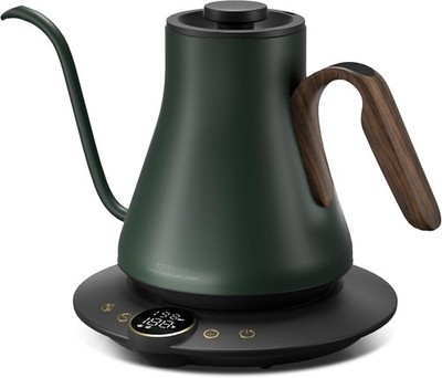 INTASTING Gooseneck Electric Kettle Forest Green 0.9L with Temp Control Timer