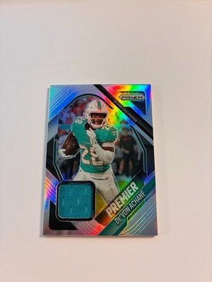 2025 Panini Prizm De'Von Achane Silver Premier Jersey #PJY-DAE Dolphins Relic