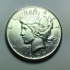 1927 ; $1 Peace Silver Dollar AU condition