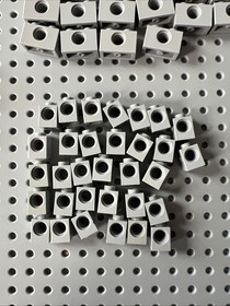 Lego Light Bluish Gray Technic Bricks Axel Hole Castle Star Wars Vintage 95pcs