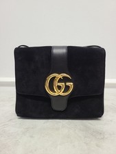 Gucci Sac à bandoulière en suède GG Marmont noir 119476843