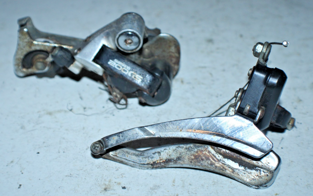 お値下げ中　Shimano Shimano 200GS Front & Rear Derailleurs FD-M201 RD-M201 3x9 Long