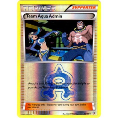 Lightly Played Team Aqua Admin - 25/34 - Uncommon - Reverse Holo Pokemon Double