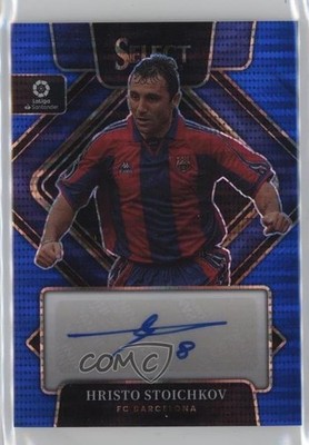 2022 Select La Liga Signatures Blue Pulsar Prizm Hristo Stoichkov #S-HS Auto 2x9