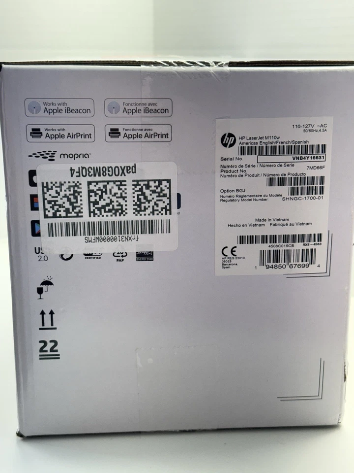 HP LaserJet M110w Wireless Monochrome Black & White Laser Printer - Image 4 of 4