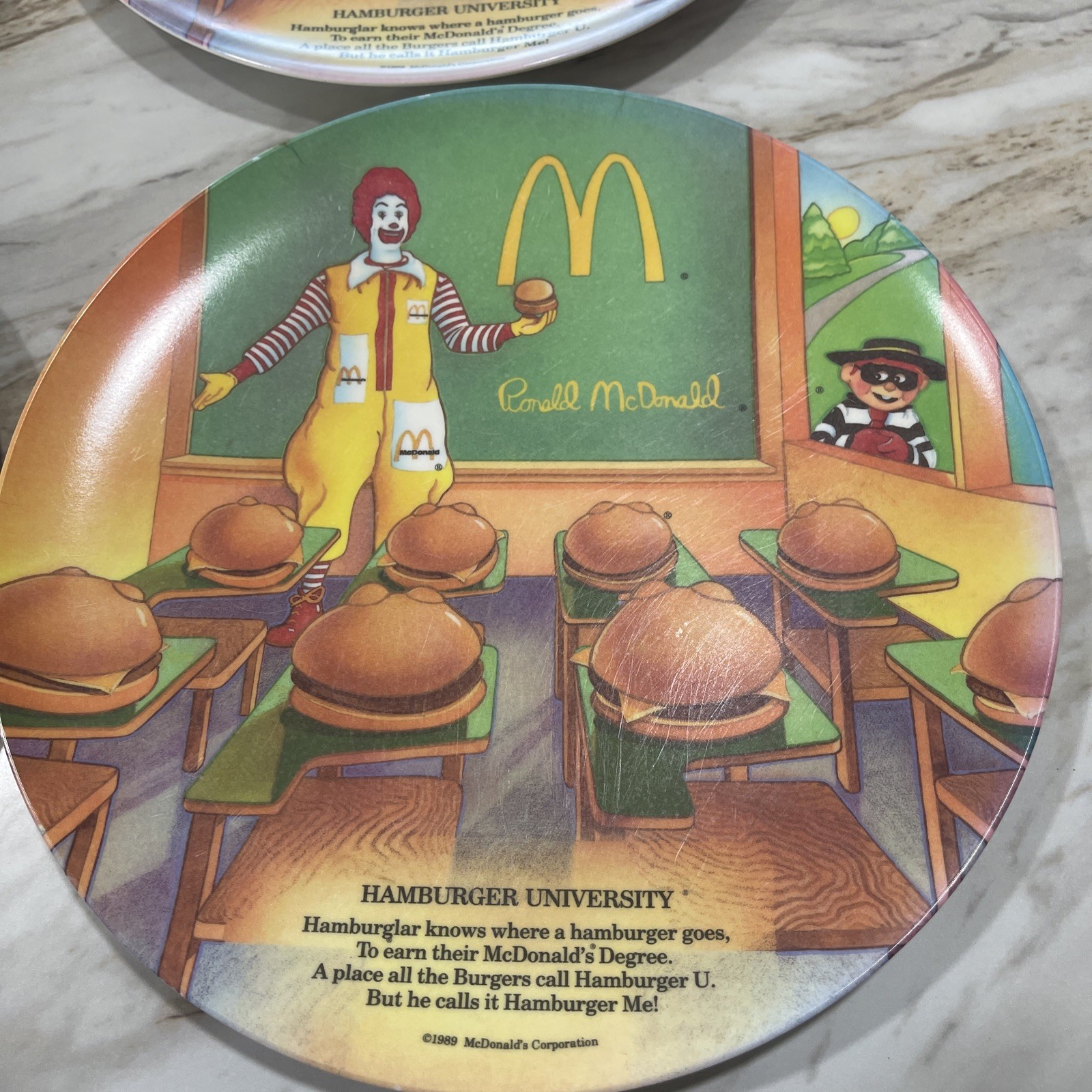 Vintage McDonald’s Plates Lot Of 4 Christmas Halloween 1989 2000