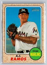 2017 Topps Heritage #309 A.J. Ramos Miami Marlins