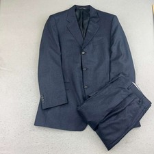 Canali Michael Hayes Suit Set Mens 52 Blue Wool Blazer 36X32 Pants 2 Pcs G2U