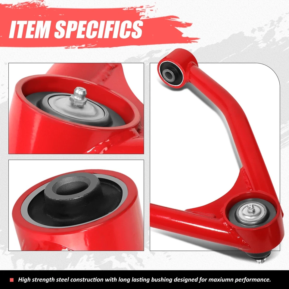 红色前上控制臂适用于 07-15 凯迪拉克凯雷德雪佛兰索罗德 — 第 3/4 张图片