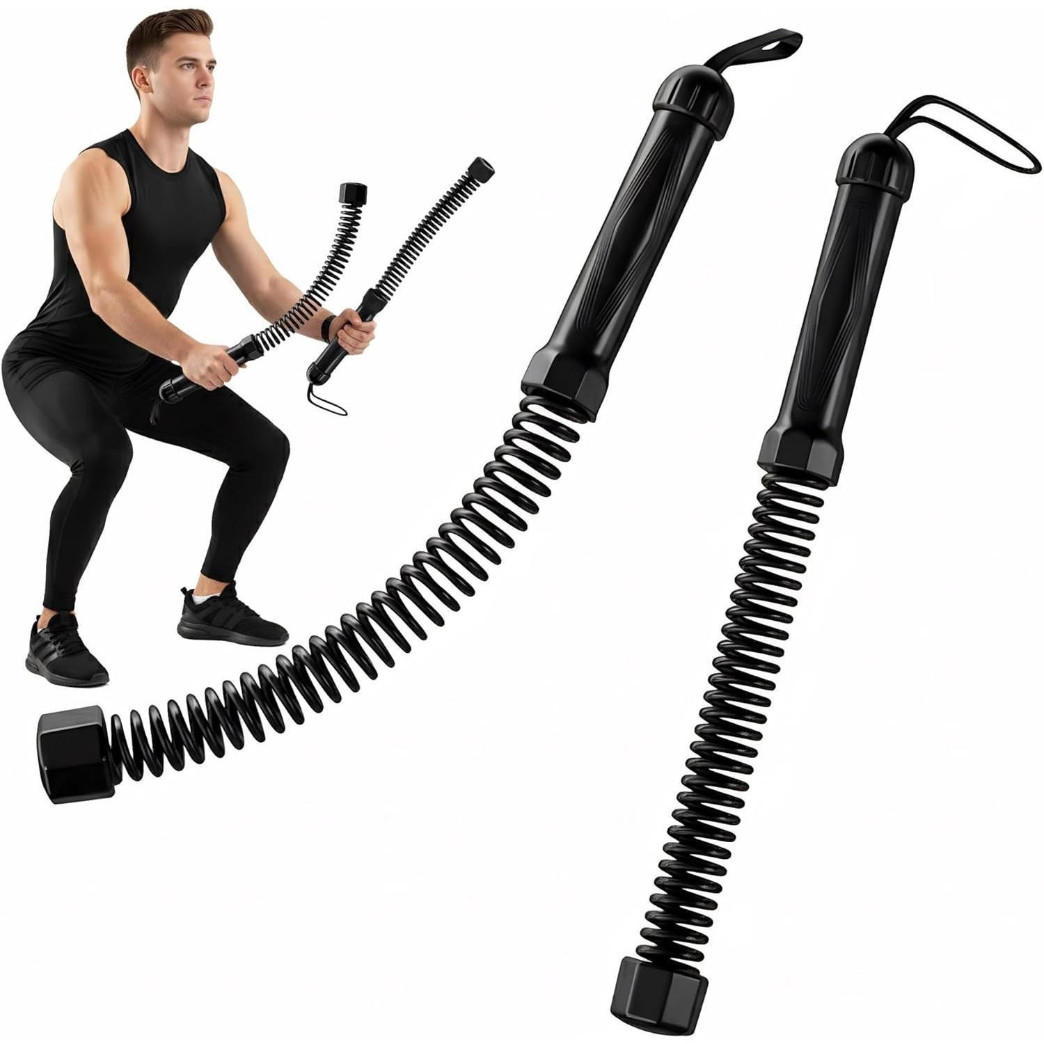 Cordless Battle Ropes - Full-Body HIIT Home Gym Gear for Intense At-Home Workout