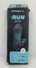SUPERfeet RUN Cushion High Arch Insoles - SIZE D - U.S. M 7.5 - 9 / W 8.5-10 NEW