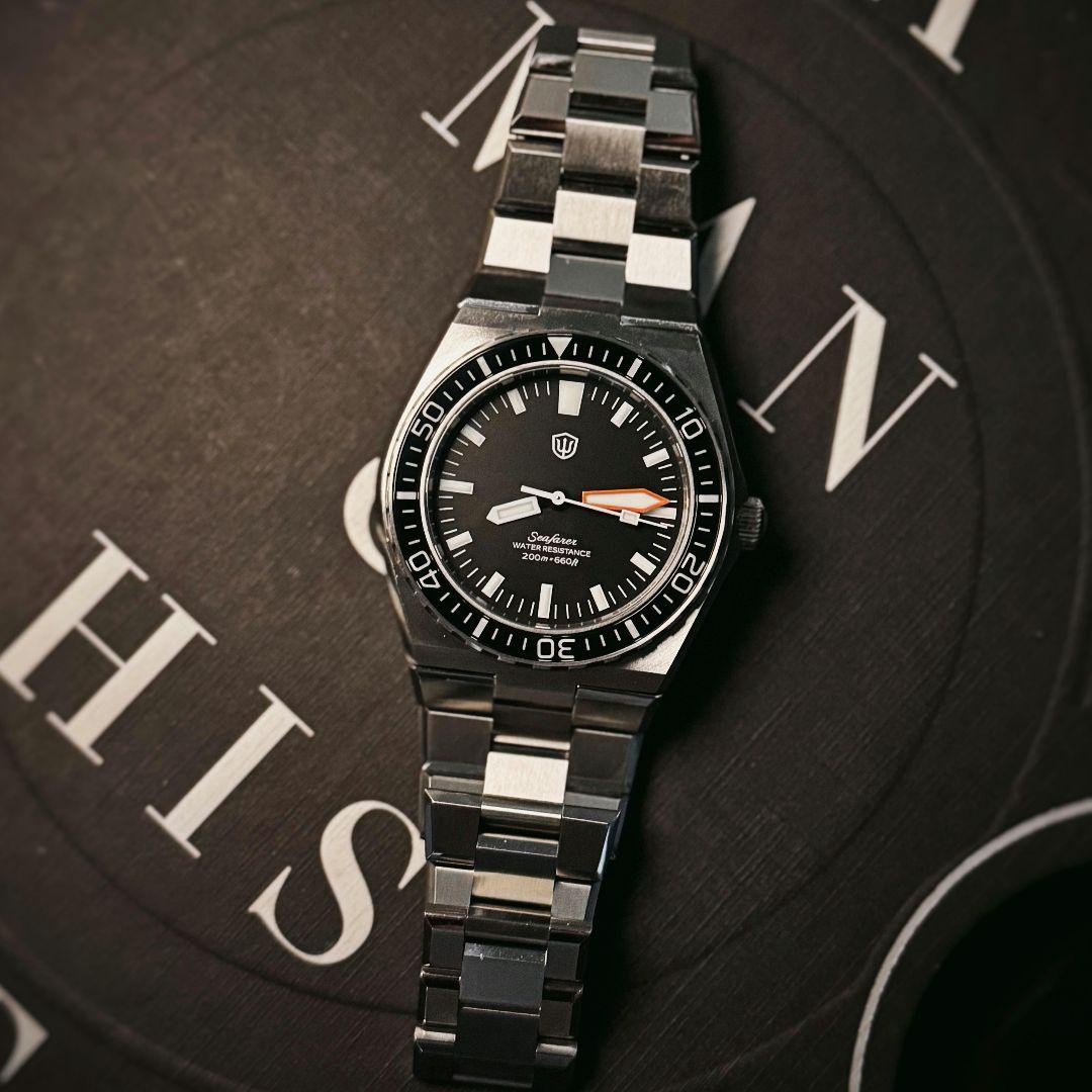 Watchdives Seafarer WD0017 Quartz Diver Micro Brand, 70s Baby Ploprof Style image 6