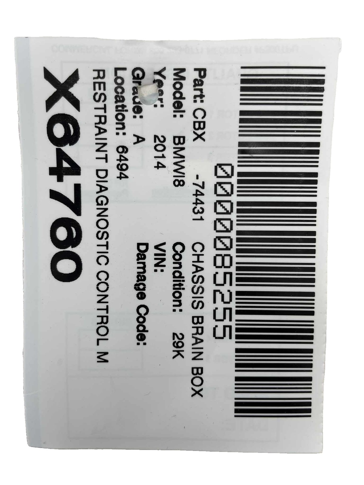 BMW i8 2014-2021 Airbag control module