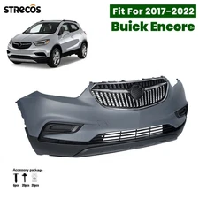 Front Bumper Cover Grille Assembly Kit For 2017-2022 Buick Encore w/ Skid Plate