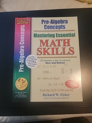 Mastering Essential Math Skills Ser.: Pre-Algebra Concepts 2nd Edition,...