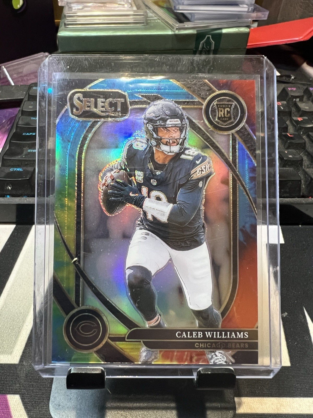 2024 Panini Select Caleb Williams Tie Dye /25 Club Lvl RC