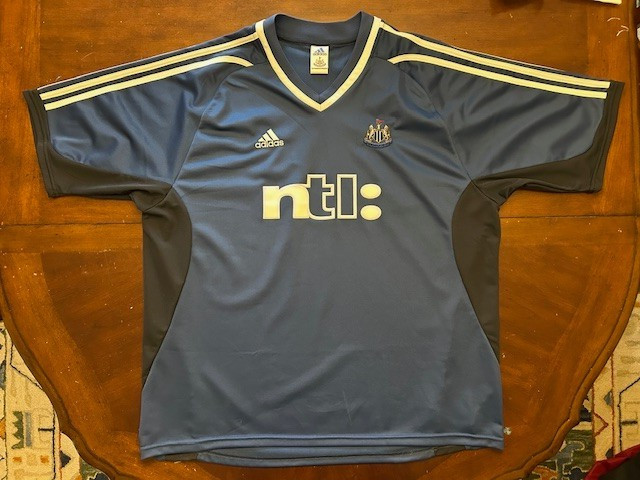 Vintage 2000-2001 Adidas Newcastle United Football Club Away Jersey Kit Top XXL