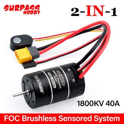 SURPASS HOBBY 2IN1 3660 1800KV Brushless Sensored Motor 40A ESC for 1/10 RC Car