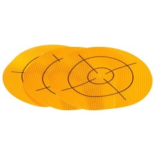 3pcs Survey Reflector Sheet 200x200mm Self-Adhesive Round Surveying Mark Yellow
