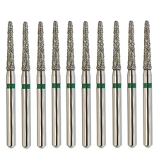 856-014C Dental Diamond Bur FG Round End Taper Friction Grip Coarse Grit Green