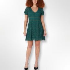 New With Tags! Black Tape Green Lace Dress | Size M