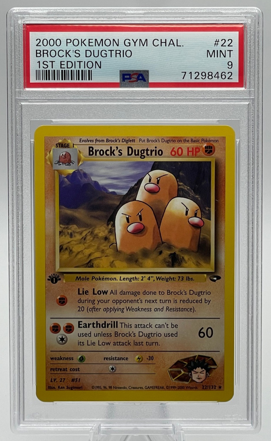 2000 POKEMON GYM CHALLENGE #21 BLAINE'S NINETALES 1ST EDITION PSA 9 MINT