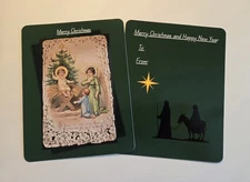 Restored Antique Christmas Prayer Cards; Oh Jesus My Holy Love; lot of 10 cards.